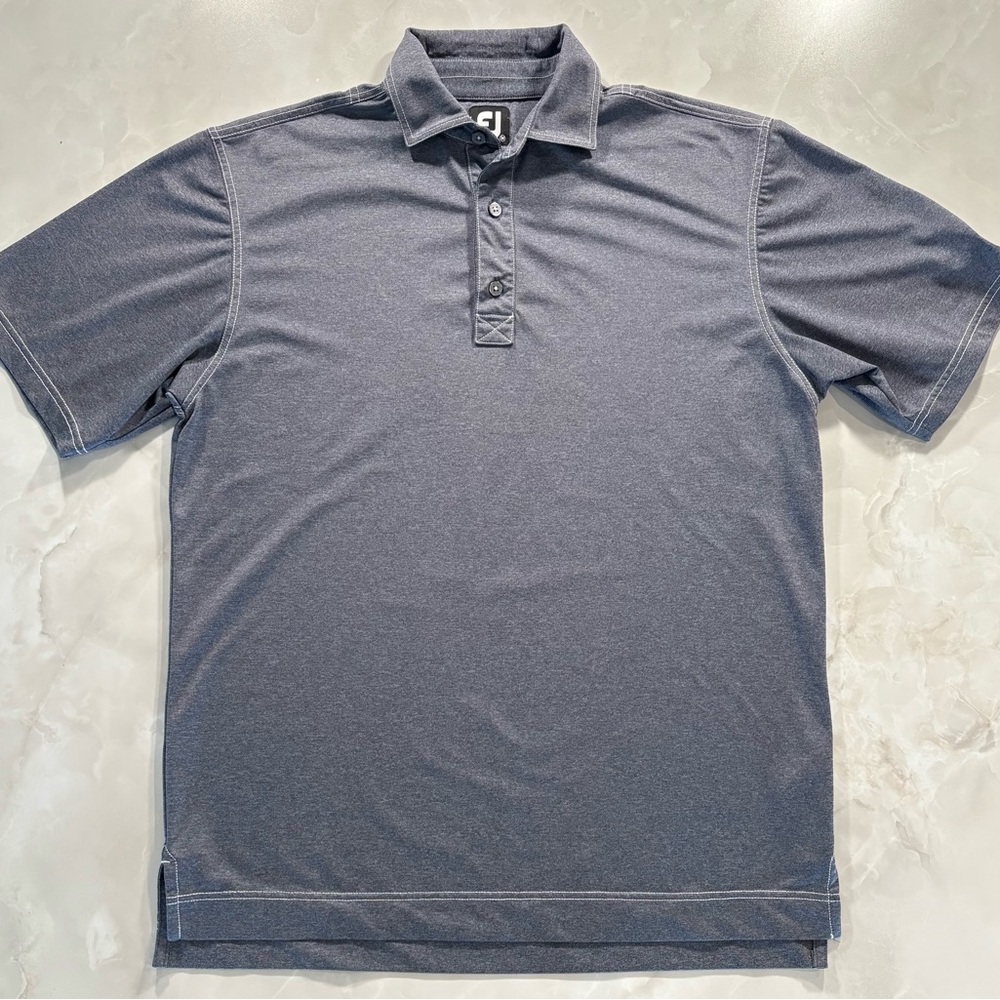 FootJoy (FJ) Men's Performance Golf Polo Blue-Gray Heathered Shade Medium